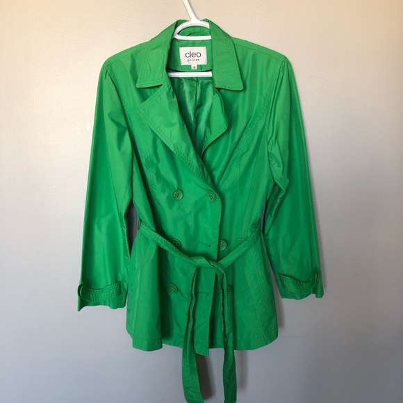 Cleo Trench Coat Green Size 10 - Picture 1 of 6